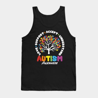 Autism Spectrum Love Support Accept Understand Autism Awareness T-Shirts Tank Top